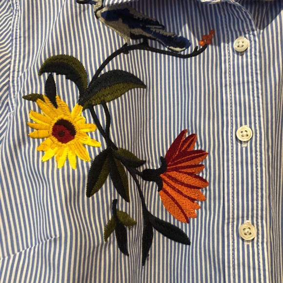 Talbots Petites Striped Blouse - Picture 6 of 7